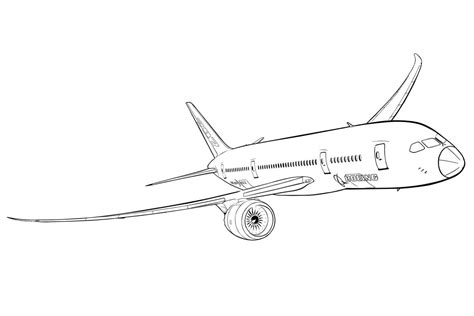 clever pictures  airplane coloring pages boeing