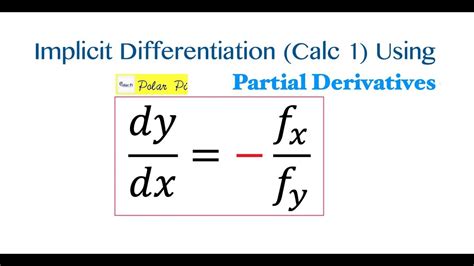 implicit differentiation  partial derivatives youtube
