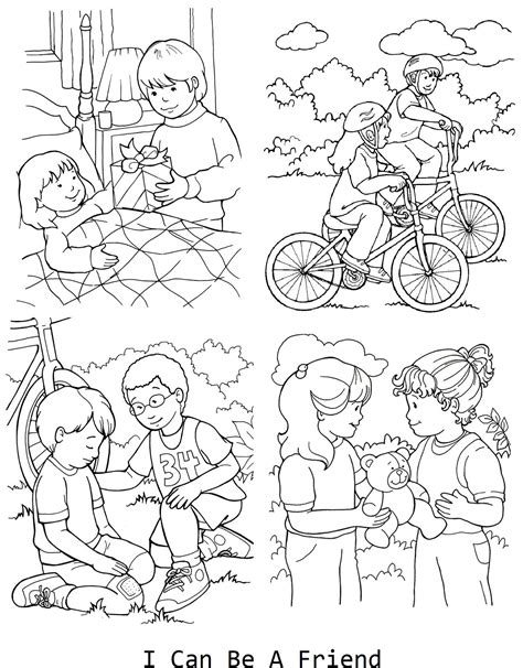 friend coloring page  lesson  lds coloring pages lds