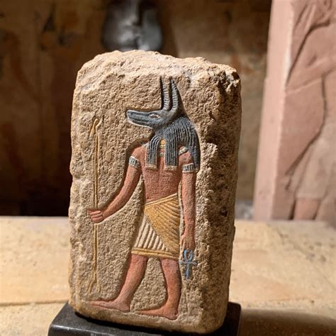 Egyptian Art Anubis A Relief Sculpture Of The Ancient