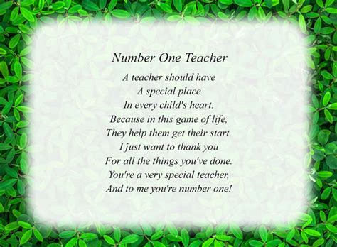 number  teacher  occupation poems