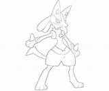 Coloring Riolu Lucario Getcolorings Pages Color sketch template