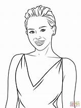 Miley Cyrus Coloring Pages Celebrity Printable Drawing Print Pop Color Book Paper Stars sketch template