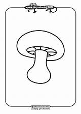 Mushroom Coloring Drawing Mushrooms Easy Simple Four Pages Trippy Kids Morel Drawings Paintingvalley Toddlers sketch template