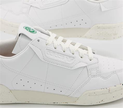 adidas continental  clean classics trainers white  white green sustainable sneaker herren