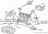 Spongebob Coloring Bob Pages Fish Jelly Patrick Sponge Jellyfish Color Printable Afraid Squarepants Catching Cartoon Chased Characters Print Book Character sketch template
