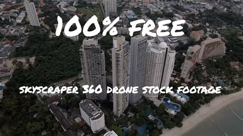 drone stock footage  skyscrapers  pattaya youtube