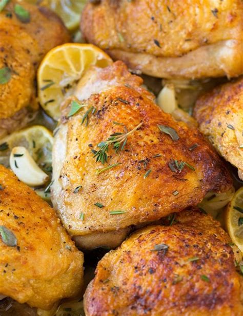 roasted chicken thighs with garlic cooking classy