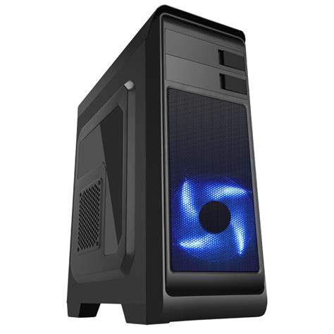 Cit Hero Mid Tower Matx Case With 1 X 12cm Front Blue Led Fan And 1 X
