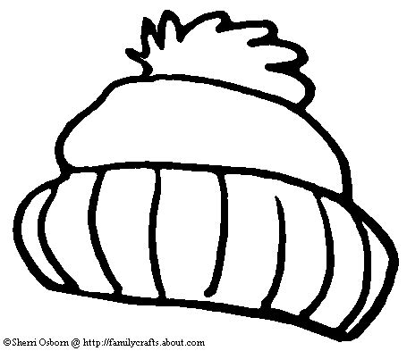 winter hat  winter coloring pages stocking cap page clip art