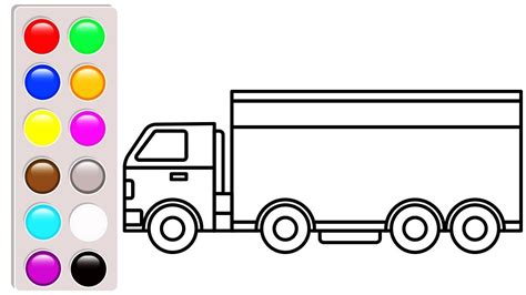 delivery truck coloring pages car  truck colouring book learn
