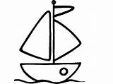 Boat Coloring Template Easy Pages Templates sketch template