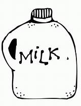 Coloring Milk Gallon Carton Popular Library Clipart sketch template