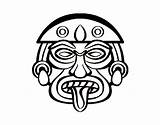 Mask Aztec Mayan Warrior Kids Masks Coloring Template Drawing Pages Colorear Symbol Tattoos Printable Sheets Sammy Jo sketch template