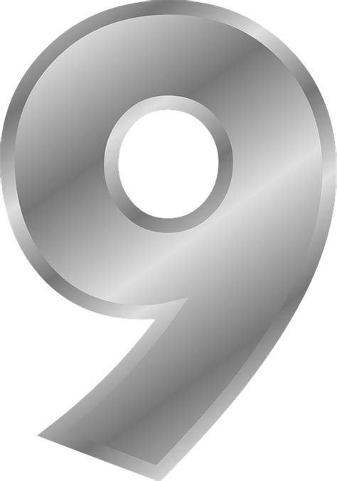 numeral nueve  numero graficos vectoriales gratis en pixabay