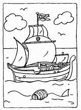 Bateau Coloriage Colorier Bateaux Pirates Coloriages Barche Pirati Piratas Navire Pirata Boat Velieri Dessin Petit Voiliers Imprimer Stampare Transporte Meios sketch template