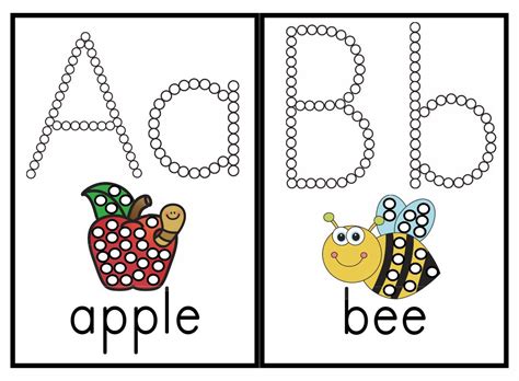 dab  dot letters  tip painting fun  printable    tip