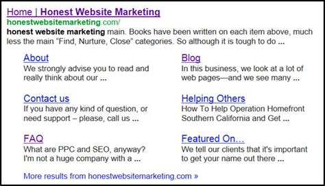 honest ppc adding  links sitelinks  results  google search