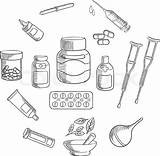 Sketch Pills Bottles Medication Medicine Pipette Vector Syringe Icon Pharmacy Surrounded Capsules Paintingvalley Enema Mortar Forearm Crutches Pestle Ointment Apothecary sketch template