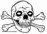 Skull Pages Coloring Bones Getcolorings Crossbones sketch template