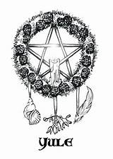 Pagan Yule Wiccan Christmas Samhain Solstice Wicca Nieuwboer sketch template