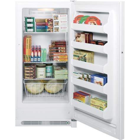 Ge 13 8 Cu Ft Frost Free Upright Freezer White In The Upright