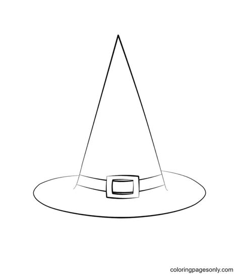 witch hat coloring pages  printable coloring pages