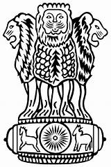 National Emblem Drawing Indian Colouring Pages Coloring Colour Sketch Drawings Painting Park Wallpaper Country Wallpapers Gif Template sketch template