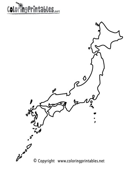 japan map coloring page   travel coloring printable