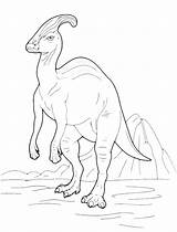 Parasaurolophus Coloring Designlooter Print sketch template