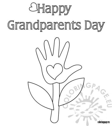 grandparents day coloring page printable coloring page