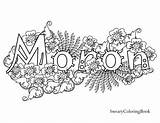 Coloring Pages Words Swear Book Adult Moron Word Etsy sketch template