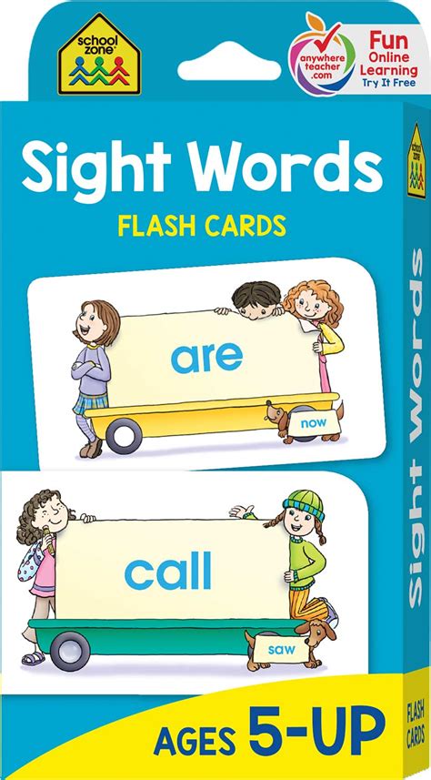 sight words flash cards kool child