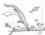 Triassic Alaska Reptile Robin sketch template