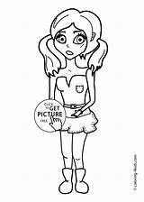 Coloring Printable Pages Cute Girl Kids Teens Girls Manga Drawing Birijus Amazing Albanysinsanity Getdrawings sketch template