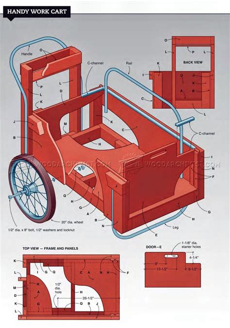 diy work cart woodarchivist