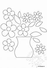 Flower Template Vase Flowers Printable Templates Coloring Patterns Paper Vases Pattern Applique Coloringpage Eu Mother Crafts Shapes Trace Designs Book sketch template
