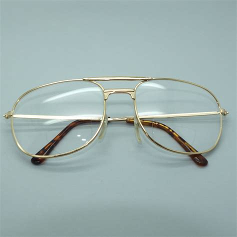 aviator gold metal large frame bifocal 1 50 reading glasses readers
