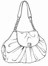 Sketches Bag Drawing Sketch Handbag Fashion Dress sketch template