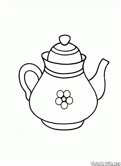 coloring page teapot