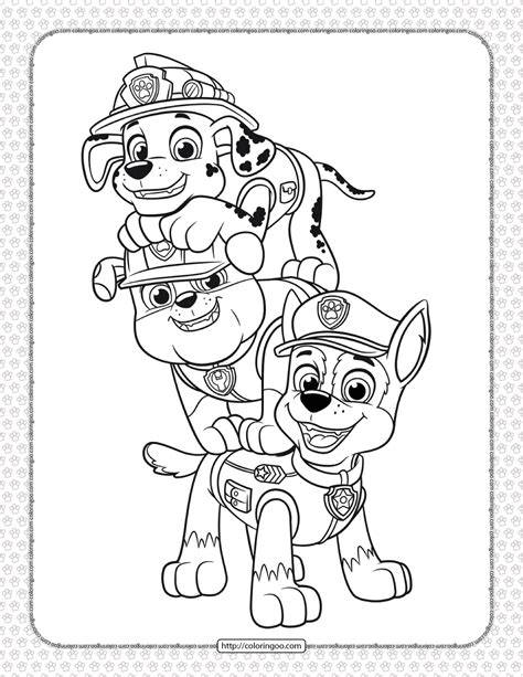 printable paw patrol pups coloring pages  kids detailed coloring