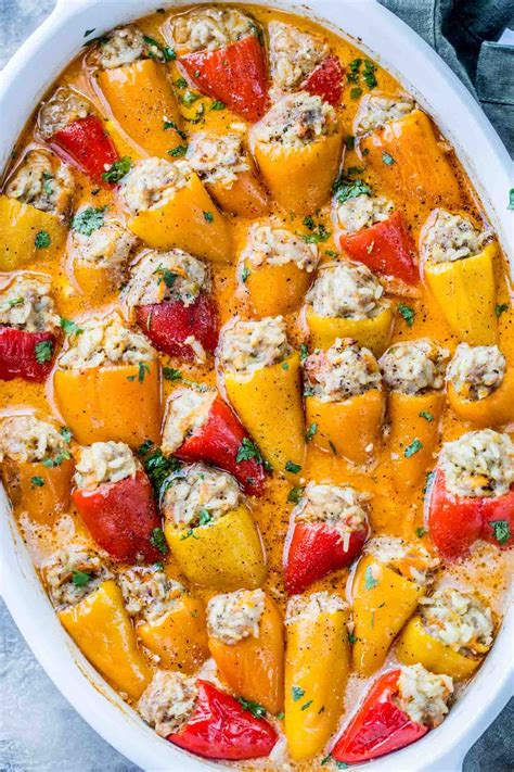 homestyle recipe  mini stuffed peppers bell peppers   hearty