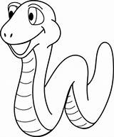 Snake Clipart Outline Clip Colouring Kids Worm Cliparts Coloring Animated Cartoon Cute Pages Happy Library Transparent Arts sketch template