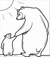 Bear Papa Coloring Little Pages Baby Cute Kids Cub Cubs Printable Mpmschoolsupplies Bears Holding sketch template