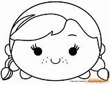 Tsum Anna Disneyclips Coloring Pages Disney sketch template