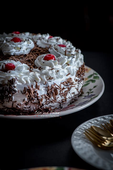 color  spices black forest cake