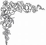 Flower Cliparts Border Flowers sketch template