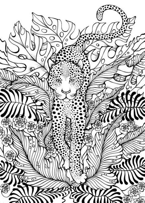 leopard coloring page coloring pages  print animals jungle