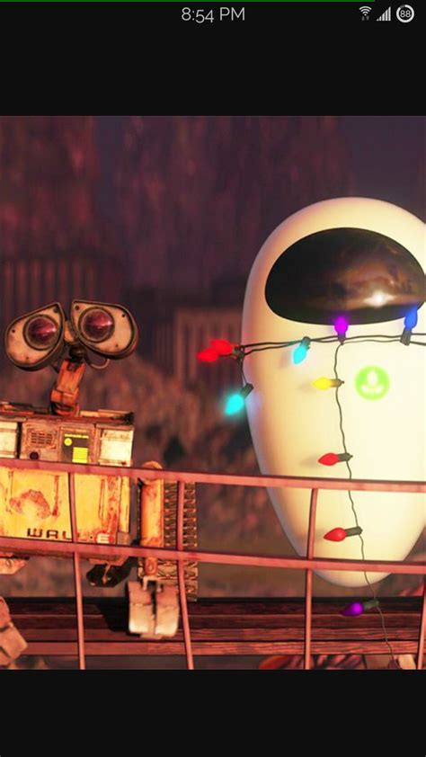 in wall e 2007 the christmas lights stop lighting up the farther they are from eva moviedetails