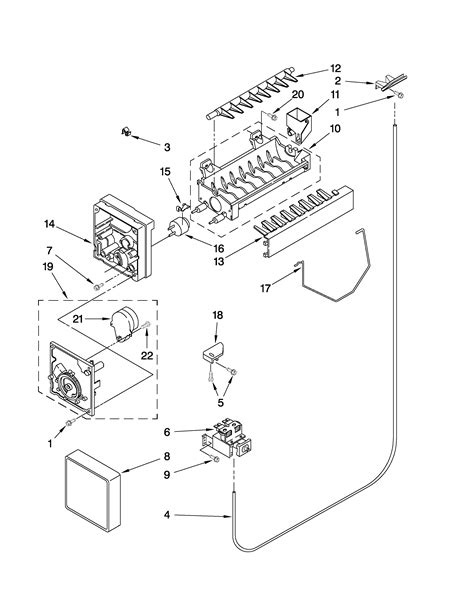 icemaker parts diagram parts list  model asdwrw amana parts refrigerator parts